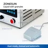 ZONESUN ZS-RXB1 Vloeistofvulling met korrels Saus Jamfles Jar Flexibele waaier Pomp voetschakelaar Hopper Super snel digitale besturingselement