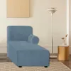 Stol täcker mjuk sammet schäslongsoffa täcker l form stretch avtagbar säng non glid soffa slipcovers skydd åt vänster eller höger