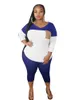 Survêtements grande taille femmes vêtements deux pièces ensembles vêtements de détente haut à manches longues et pantalons tenues décontractées 4xl vente en gros en vrac