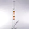 Straight Tube Hookahs 19 inch Percolator Large Double Mushroom Glass Bong Tree Perc Color Rig Water Pipe