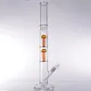 Pipas de agua de tubo recto Percolador de 19 pulgadas Gran doble hongo Vidrio Bong Árbol Perc Color Rig Tubería de agua