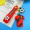 Keychains Lanyards 2022 Qatar Football Star Jersey Doll Keychain Schoolbag Hanger Personaliseerde Creative Soccers -fans Beyring Small Birthday Gift