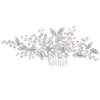 Cabeças H002 Casamento artesanal Tiara Pearls Rhinestone Ligone Brides Hapwearwar