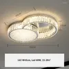Światła sufitowe Nowoczesne unikalne okrągłe LED Dimmable Light Luksusowy salon Chromowana stalowa lampka Luster K9 Crystal