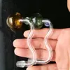 Apfelkessel Glasbongs Zubehör Glasrauchpfeifen bunte Mini-Multifarben Handpfeifen Bester Löffel