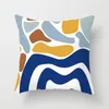 Stolskydd Anländer Nordic Super Pillowcase Retro Geometric Abstract Art Blue Green Sleeping Pillow Cushion Sofa Cover