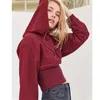 womens hoodie fashion loose crop hoodie high waist short top spring and autumn new style