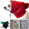 Chapeau réglable avec cordon de serrage pour chien, loisirs d'hiver, couleur unie, petite boule de fourrure, casquette pour animaux de compagnie, accessoires de Cosplay de noël