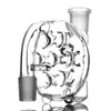 Tjock 45 graders dubbla kammarehoppor Ashcatcher med Armtree Perc f￶r glasbongar Glasbubblare 18mm 14mm Bong Ash Catcher