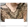 Women's T Shirts Spring Autumn T-shirt Kvinnor Mesh Stretchy V-hals Diamonds Drilling Letters Leopard Slim Tops Tees Long Sleeve Casual 9938