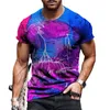 Grqr T-shirt da uomo T-shirt da uomo T-shirt Estate Divertente Stampa teschio Street Girocollo Top a maniche corte Moda Harajuku Style Plus Size