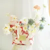 Emballage cadeau 5 pièces Vintage Floral papier sac à main poignée fleur panier emballage boîtes saint valentin Festival Bouquet emballage boîte