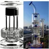 Triple Chamber Stereo Matrix Bong narghilè Glass Water bong Gravity Bong Smoke Pipe Bubbler Dab Rigs con braciere da 18 mm