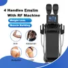 4 poignées RF Emslim Body Shaping EMS Stimulation des muscles électromagnétiques Fat Burning HIEMT Building Muscle Fat-Reduce Body Contour Device