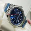 Excelente alta calidad relojes de pulsera Sky Dweller 326934 42MM esfera azul acero inoxidable Asia 2813 movimiento automático reloj para hombre Watc205N