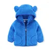 Jackets Toddler Kids Baby Girl Boy Cute Clothes Fashion Jacket Children's Fleece Hooded Winter Coat Outerwear Born Soft Warm Set