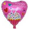 Happy Valentine Day Party Luftballons 50pcs/Los 18 Zoll aufblasbare Folienballon Hochzeit Valentine Ich liebe dich Globos Dekoration Neu