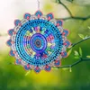 Decoratieve beeldjes 3D Mandala Spiral Wind Chimes Spinners Decoratie Metal Yard Garden Spinner Art Sculpture Suncatcher Windmolen ornament