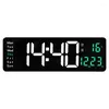 Horloges murales Grande horloge électronique Télécommande Temp Date Mise hors tension Table de mémoire Double alarme murale LED numérique