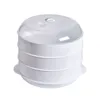 Cookware Parts Plastic Steamer Cooking With Lid Kitchen No Oils Food Steaming Rack Double Layers Sea Shipping RRC760