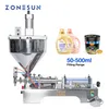 ZONESUN Paste Filling Machine Mixing Filler Viscous Liquid Arequipe Equipment Cream Bottle Filler Packaging Machines