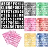 Gift Wrap 5 Sheets PVC Self-Adhesive Letters Numbers Sticker Kit For Mailbox Sign Window Door Cars Home Address Number Label