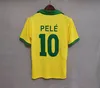 レトロブラジルサッカージャージ＃10ペレ1957 1970サントス1984 Ronaldinho Camiseta de Futbol Men Special 1988 1992 1994 Brasil 2004 2006 New Sportフットボールシャツ