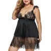 Women's Sleepwear Belts Women Lace V Neck Set Sexy Wireless Lingerie Underwear Nightdress Sheer For