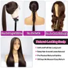 Brun Droite Avant de Lacet Perruque Synthétique Perruques Pour Femmes Noir Cosplay Résistant À La Chaleur Fibre Cheveux Perruques Dentelle Synthtiquesusine directe