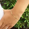 Link Bracelets 2022 트렌디 스타일 연마 된 작은 금색 동전 절묘한 스팽글 매력 손 연결 팔찌 여성을위한 간단