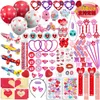 New 120 Piece Set Of Valentines Day Childrens Party Gift Set Love Balloon Card