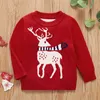 Children's Sweater Fawn Pattern Crewneck Fall and Winter Pullover Sweater