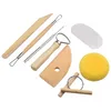 8pcs/مجموعة أدوات الفخار DIY قابلة لإعادة الاستخدام مجموعة من الأدوات اليدوية المنزلية الصلبة السيراميك الأدوات الرسم FY3431 JY20