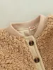 Jacken Baby Junge Mädchen Flanell Mantel Langarm Revers Herbst Winter Knöpfe Strickjacke Kleidung