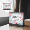 Calendario da tavolo Planner da parete Office2023 Programma desktop inglese Rilievo giornaliero Anno Decorazioni per la tavola Stampa nuovo cinese