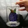 Large Color Pineapple Pot Wholesale Glass Pipe Oil Burner Glass Tube Water Rig Smoke