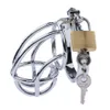 Itens de beleza camaTech BDSM Metal Chastity Cage Galo de Aço Inoxidável com Penis Bondage Sleeve Ring Men Device Belt Lock sexy Toy