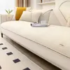 Stol täcker Chenille Sofa Cover Universal Cushion Handduk för vardagsrum Heminredning Non-Slip Combination Mattmatta filt