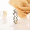 Vrouwen mannen glinsteren zigzagring met originele doos voor Pandora 925 Sterling Silver Fashion Party sieraden CZ Diamond vriendin geschenkliefhebbers paren ringen