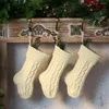 Christmas Decorations Convenient Beautiful Stretchy Stocking Candy Bag Knitted Fabric Multi-use