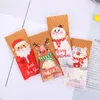 Emballage cadeau 100 pièces sac d'emballage de cordon de noël impression couleur Nougat Biscuit liste de bonbons vacances