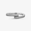 Pandora 925 여성용 스털링 실버 웨딩 쥬얼리 CZ 다이아몬드 약혼 반지 커플의 선물