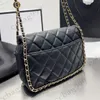 CC Bag 22K Womens Caviar Mini Organ Bags Classic Lambskin Diamond Quilted Wallets Hardware Coins Chaîne tissée Designer Épaule Bandoulière Multi Poches Sacs à main 23x