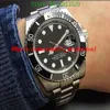 Top Quality Luxury Wristwatch Original Box Black Ceramic Bezel Dial 116610 16610 Stainless Steel Bracelet Automatic Mens Men'248a