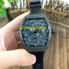 2019 Vanguard Carbon Krypton Mens Watch Super Luminous Sport Watch Swiss 0800 Automatisch mechanisch 28800 VPH Sapphire Crystal Watate287N