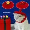 犬のアパレルペットの帽子ヘッドギアファインワークマンシップ素敵なエレガントな柔らかい愛らしいドレスアップウールかわいい花の飾り犬キャップベレー