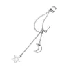 Brincos de Backs Wukalo 2022 Fashion Moon Star Clip Hook Golet