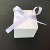 Confezione Regalo Scatole Di Caramelle Da 100 Pezzi Con Nastro Bianco 5X5X5 Cm Regalo Sfuso Bomboniere Fai Da Te Cioccolato Per Matrimonio Compleanno