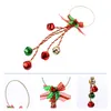 Fournitures de fête cloches de noël cloche porte Jingle suspendus décorations d'arbre vacances ornement pendentif cintre Stuffer arc anneau bas