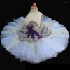 Vêtements de scène violet ballerine professionnelle Ballet Tutu pour enfant enfants enfants filles adultes crêpe danse Costumes robe